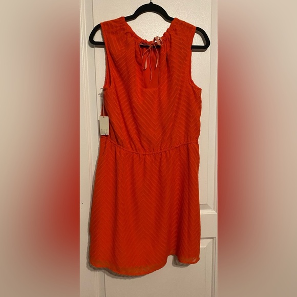 Women’s Vibrant Tomato Orange Dress SZ L - Picture 8 of 8